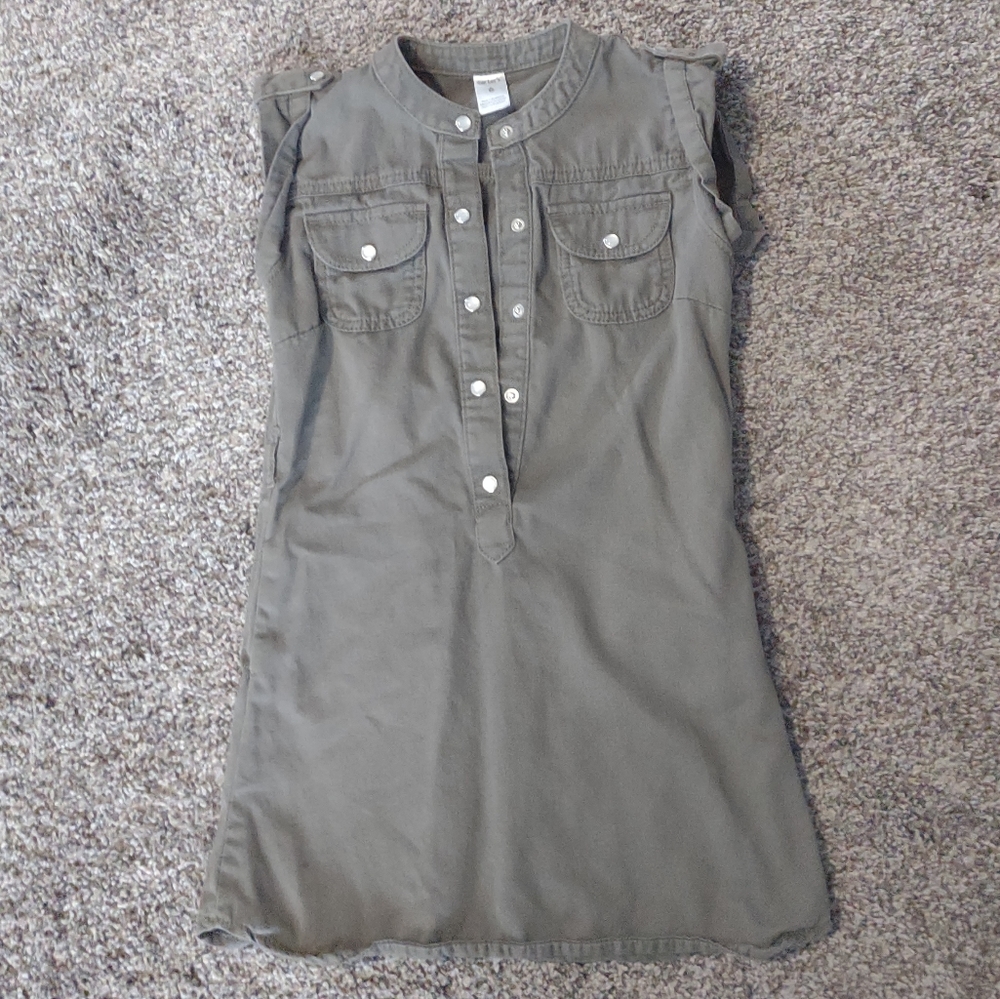 Girls Grey Denim Dress